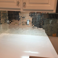 Мозаїка дзеркальна DecorStoneHub Zs-1inch-Z срібляста 304х304 мм дюймова для стін ванної кімнати