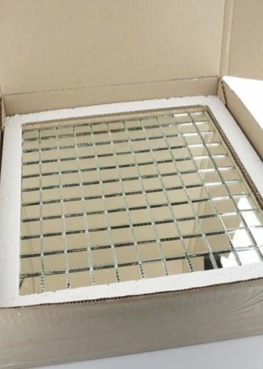 Мозаїка дзеркальна DecorStoneHub Zs-1inch-Z срібляста 304х304 мм дюймова для стін ванної кімнати