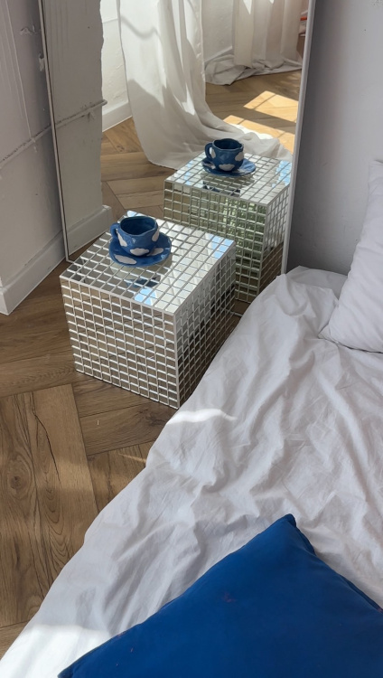 Мозаїка дзеркальна DecorStoneHub Zs-1inch-Z срібляста 304х304 мм дюймова для стін ванної кімнати