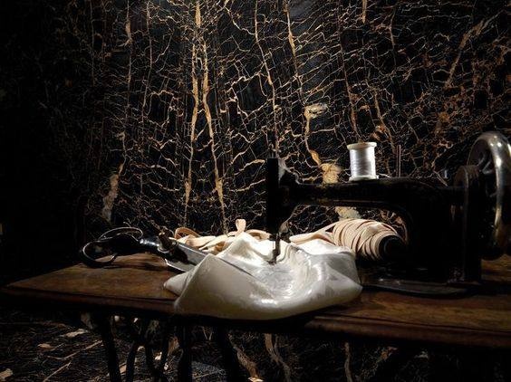 Athens Portoro Extra, Мармуровий сляб (сляб) 18мм