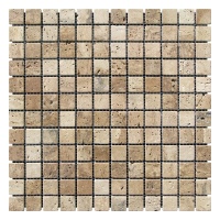 Мозаика из травертина Матовая МКР-2СВ (23x23) Travertine Classic Мозаика из травертина Матовая МКР-2СВ (23x23) Travertine Classic