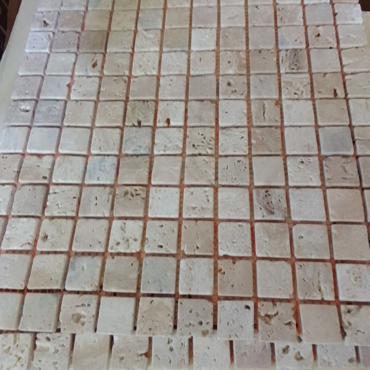 Мозаика из травертина Матовая МКР-2СВ (23x23) Travertine Classic