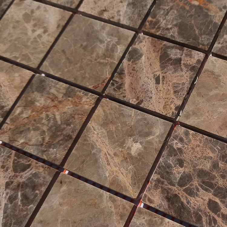 Мозаїка з мармуру Матова МКР-3СН (47x47) Emperador Mix