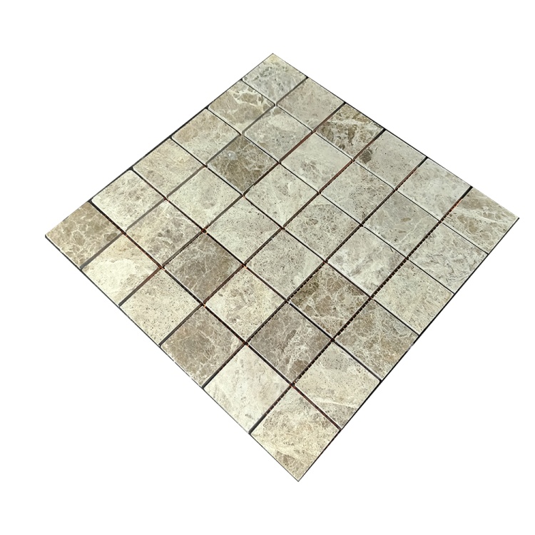 Мозаїка з мармуру Полірована МКР-3П (47x47) Emperador Light G