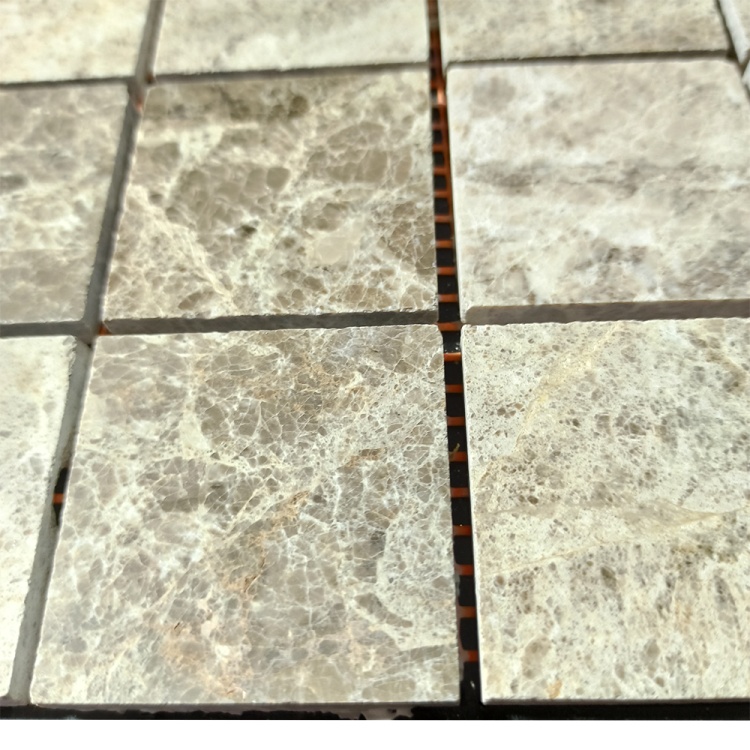 Мозаїка з мармуру Полірована МКР-3П (47x47) Emperador Light G