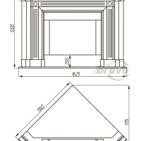Портал для каміна Bravo Рига Crema Marfil мармур бежевий прямий Портал для каміна Bravo Рига Crema Marfil мармур бежевий прямий