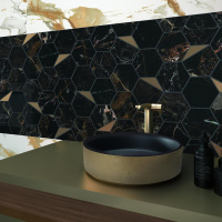 Мозаїка Dune 188520 MOSAICO CARONTE 25,5*29,5 чорна під мармур керамограніт Мозаїка Dune 188520 MOSAICO CARONTE 25,5*29,5 чорна під мармур керамограніт