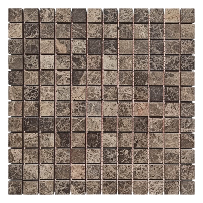 Мозаїка з мармуру Полірована МКР-2П (23x23) Emperador Mix
