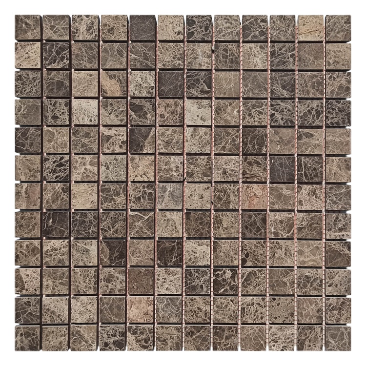 Мозаїка з мармуру Полірована МКР-2П (23x23) Emperador Mix