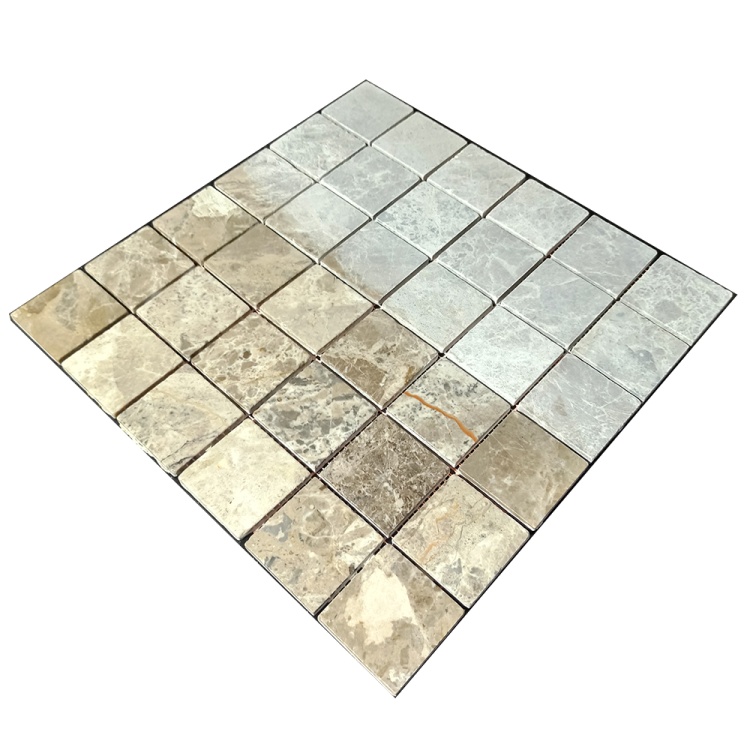 Мозаика из мрамора Матовая МКР-3СВ (47x47) Emperador Light G