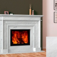 Портал для камина Bravo Рига Polaris мрамор белый прямой Портал для камина Bravo Рига Polaris мрамор белый прямой