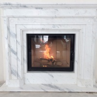 Портал для камина Bravo Рига Polaris мрамор белый прямой Портал для камина Bravo Рига Polaris мрамор белый прямой