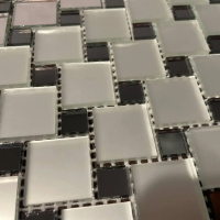 Мозаїка дзеркальна DecorStoneHub Zs-285х285-SG графітова з сатином 285х285 мм візерунок для кухні Мозаїка дзеркальна DecorStoneHub Zs-285х285-SG графітова з сатином 285х285 мм візерунок для кухні