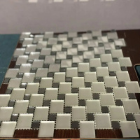 Мозаїка дзеркальна DecorStoneHub Zs-285х285-SG графітова з сатином 285х285 мм візерунок для кухні Мозаїка дзеркальна DecorStoneHub Zs-285х285-SG графітова з сатином 285х285 мм візерунок для кухні