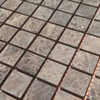Мозаика из мрамора Матовая МКР-2СН (23x23) Emperador Mix