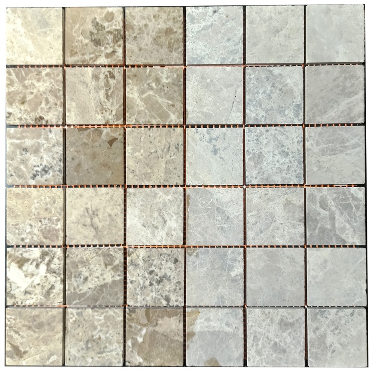 Мозаїка з мармуру Матова МКР-3СН (47x47) Emperador Light G