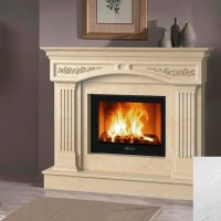 Портал для камина Bravo Валенсия Polaris мрамор белый прямой Портал для камина Bravo Валенсия Polaris мрамор белый прямой