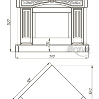 Портал для камина Bravo Валенсия Polaris мрамор белый прямой Портал для камина Bravo Валенсия Polaris мрамор белый прямой
