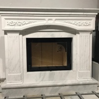 Портал для камина Bravo Валенсия Polaris мрамор белый прямой Портал для камина Bravo Валенсия Polaris мрамор белый прямой