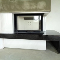 Портал для каміна Bravo Техно Polaris мармур + Black Galaxy граніт білий/чорний кутовий Портал для каміна Bravo Техно Polaris мармур + Black Galaxy граніт білий/чорний кутовий