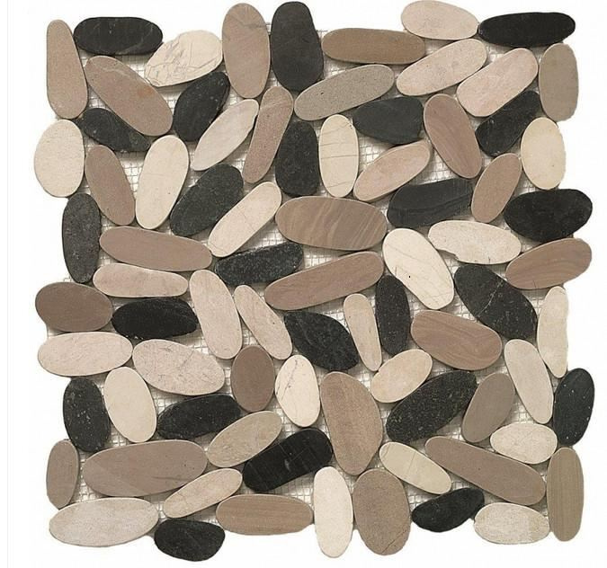 Мозаика Dune 185913 Pebbles Light 30.5*31.5 бежевая черная