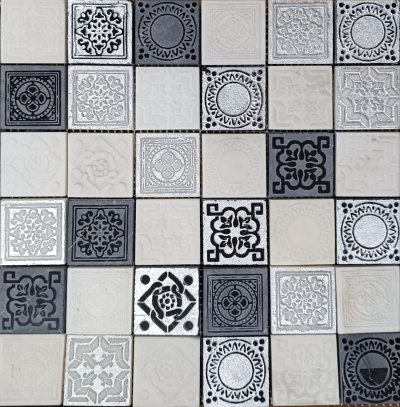 Мозаїка Peronda 1Б мозаїка 30*30 біла срібна