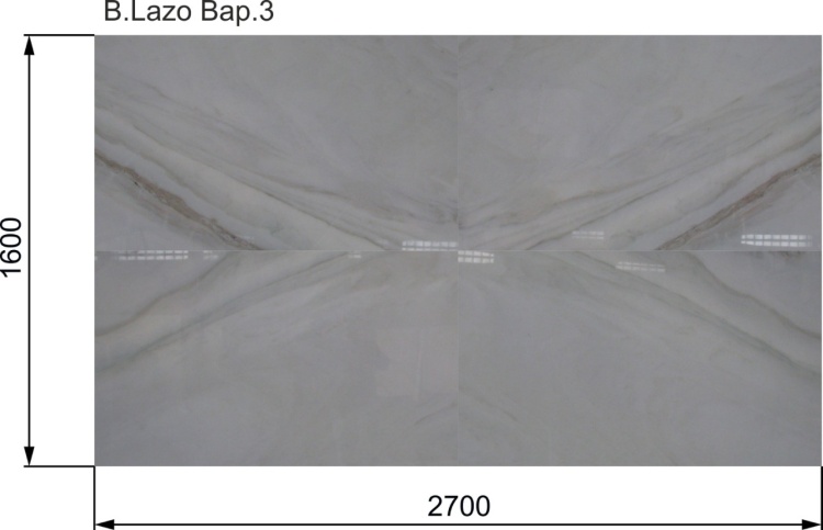 Bianco Laza Vena Oro, Мармуровий сляб (сляб) 20мм