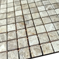 Мозаїка з мармуру Полірована МКР-4П (15x15) Emperador Light G