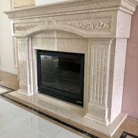 Портал для каміна Bravo Валенсія Botticino мармур бежевий прямий Портал для каміна Bravo Валенсія Botticino мармур бежевий прямий