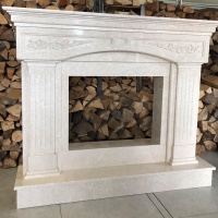 Портал для каміна Bravo Валенсія Botticino мармур бежевий прямий Портал для каміна Bravo Валенсія Botticino мармур бежевий прямий