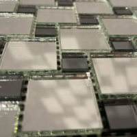 Мозаїка дзеркальна DecorStoneHub Zs-285х285-ZG сріблясто-графітова 285х285 мм комбінована для ванної Мозаїка дзеркальна DecorStoneHub Zs-285х285-ZG сріблясто-графітова 285х285 мм комбінована для ванної