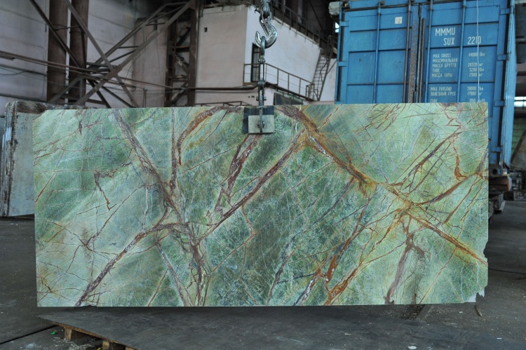 Bidasar Green, Мраморный слэб (сляб) 20мм