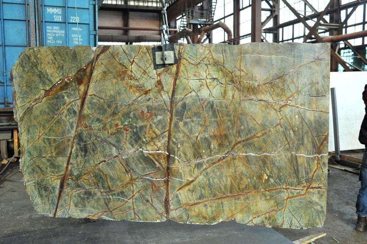 Bidasar Green, Мраморный слэб (сляб) 20мм