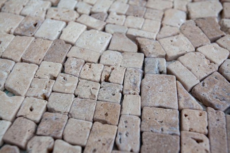 Мозаїка з травертину Матова МКР-ХСВ (хаотична) 23x15мм Travertine Classic