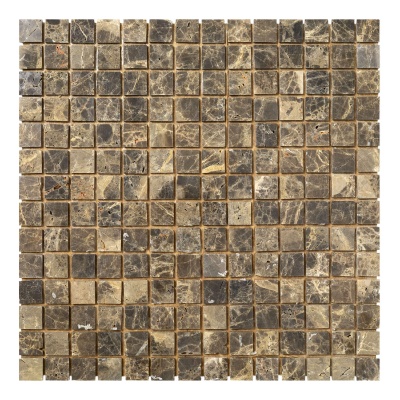 Мозаїка з мармуру D-CORE ZM-8810P Emperador Dark 20x20x4 (305x305) мм глянцева на папері