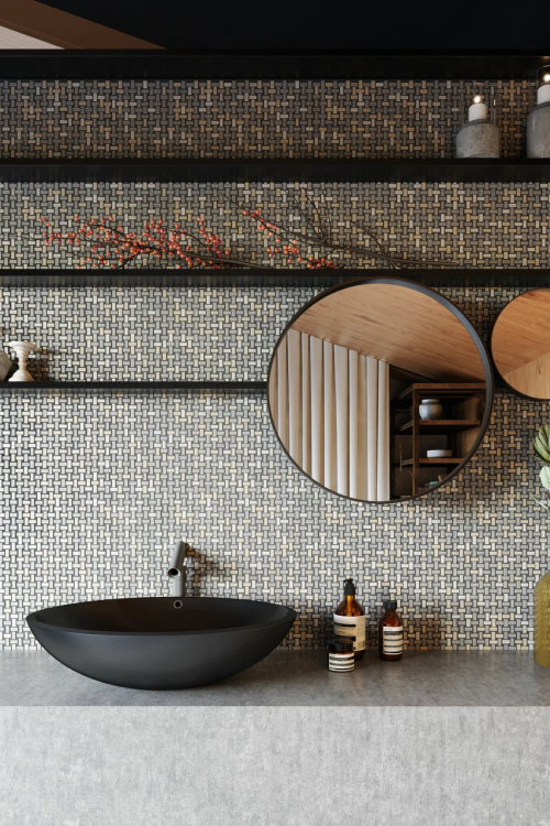 Мозаїка з керамограніту Kotto Ceramica MI7 10200414C Bucchero 300 x 300 х 10 (прямокутник 10 x 20)