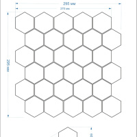 Мозаїка керамічна Kotto Ceramica HEXAGON HP 6003 Мат 295 х 295 х 9