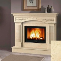 Портал для каміна Bravo Валенсія Crema Marfil мармур бежевий прямий Портал для каміна Bravo Валенсія Crema Marfil мармур бежевий прямий