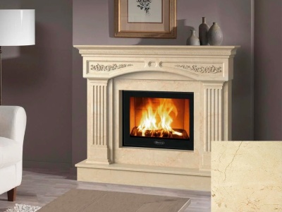 Портал для каміна Bravo Валенсія Crema Marfil мармур бежевий прямий