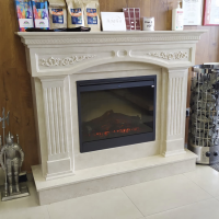 Портал для каміна Bravo Валенсія Crema Marfil мармур бежевий прямий