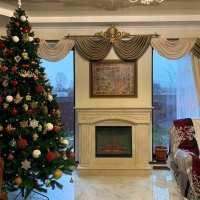 Портал для каміна Bravo Валенсія Crema Marfil мармур бежевий прямий Портал для каміна Bravo Валенсія Crema Marfil мармур бежевий прямий