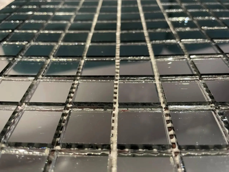 Мозаїка дзеркальна DecorStoneHub Zs-2x2-G графітова 274х274 мм в житлові приміщення та квартиру