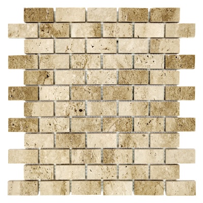 Мозаїка з травертину Полірована МКР-11П (47x23) Travertine Classic