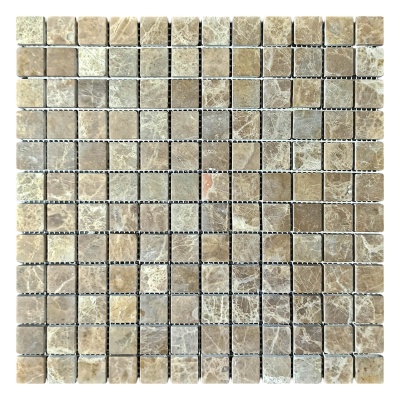 Мозаїка з мармуру Матова МКР-2СВ (23x23) Emperador Light D