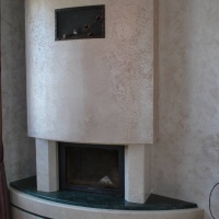 Портал для каміна Bravo Осло Botticino + Verde Guatemala мармур бежевий/зелений прямий з балкою Портал для каміна Bravo Осло Botticino + Verde Guatemala мармур бежевий/зелений прямий з балкою