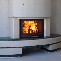 Портал для каміна Bravo Осло Botticino + Verde Guatemala мармур бежевий/зелений прямий з балкою Портал для каміна Bravo Осло Botticino + Verde Guatemala мармур бежевий/зелений прямий з балкою