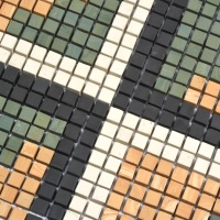 Мозаика из керамогранита Kotto Ceramica MI7 DE 173 Salino\Dorato\Terraverde\Nero 300x300х10 (кубик 10x10)