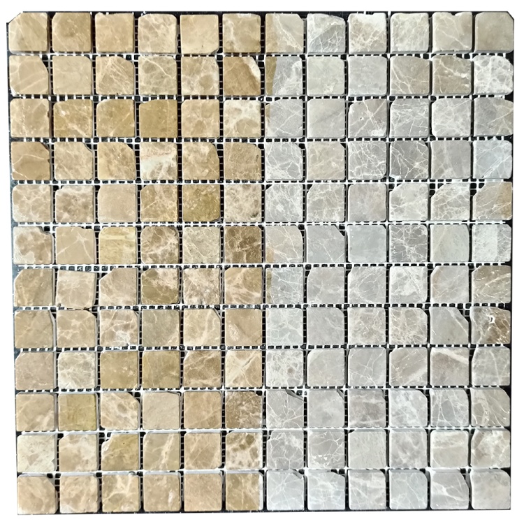 Мозаїка з мармуру Матова МКР-2СВА (23x23) Emperador Light D