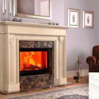 Портал для каміна Bravo Клайпеда Volakas + Nero Marquina мармур білий/чорний прямий Портал для каміна Bravo Клайпеда Volakas + Nero Marquina мармур білий/чорний прямий