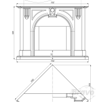 Портал для каміна Bravo Манчестер Polaris + Nero Marquina мармур білий/чорний кутовий Портал для каміна Bravo Манчестер Polaris + Nero Marquina мармур білий/чорний кутовий